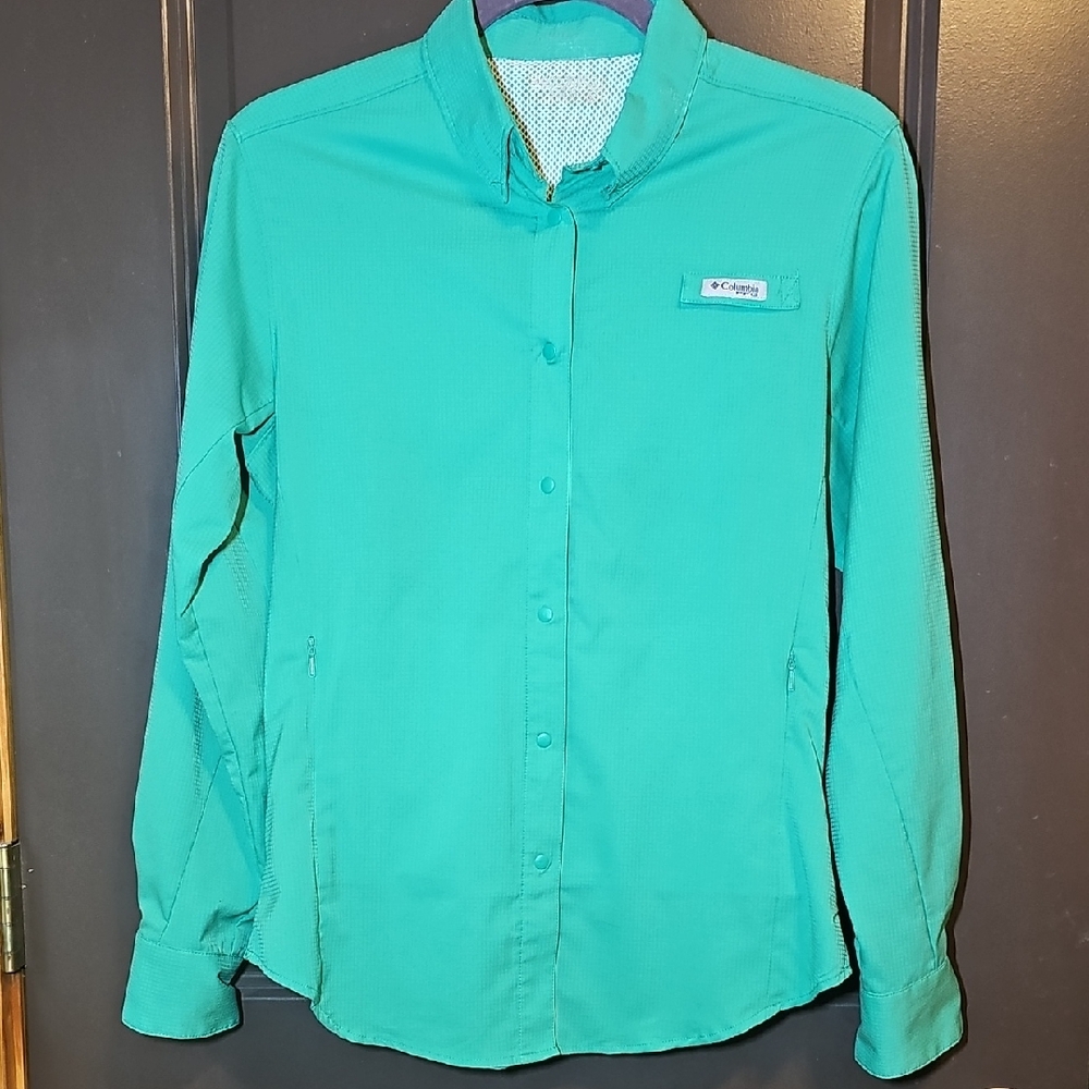 Columbia Teal Long Sleeve Shirt